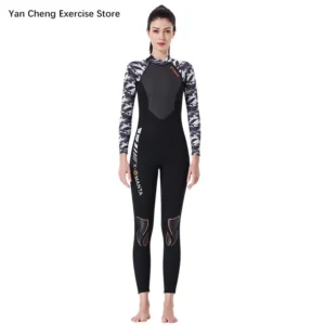 3mm Diving Swimwear Women One-piece Elegant Swimsuit Men Fishing Kayak  Jellyfish Surfing  Bathing Suit Waders Scuba Equipment