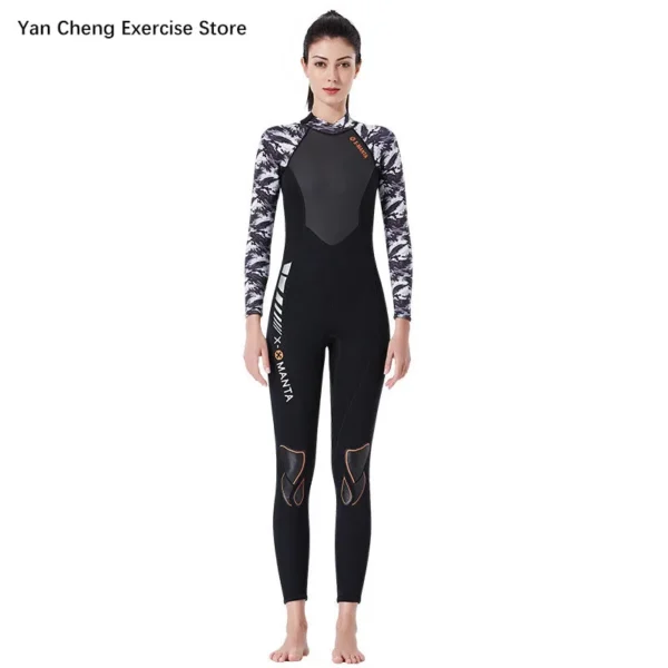 3mm Diving Swimwear Women One-piece Elegant Swimsuit Men Fishing Kayak  Jellyfish Surfing  Bathing Suit Waders Scuba Equipment