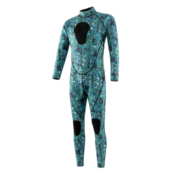 3mm Men's Neoprene Camouflage Diving Suit One-piece Keep Warm Wetsuit for Surfing Snorkeling Swimming Underwater Activity Suit