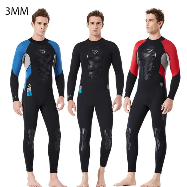 3mm Neoprene Men's Wetsuit Long Sleeve Keep Warm Free Diving Suit Jellyfish Snorkeling Swimwear Professional Diving Equipment