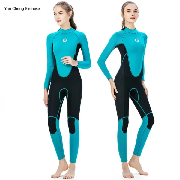 Full Swimsuits for Women Surfing Diving Suit Underwater Beach Activity Swimwear Sunprotection Wet Suit 3mm Neoprene 2023