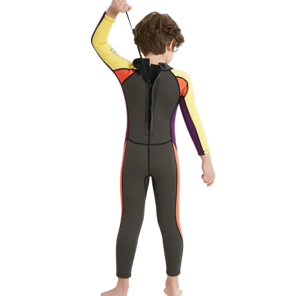 Hot Boys' Swimwear 2.5mm Neoprene Wetsuit For Children Long Sleeve Scratch Proof Surfing Diving Beach Playing Kids Rash Guard - Image 4