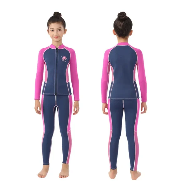 Kids Neoprene Split Wetsuit 2.5mm Thermal Keep Warm Diving Suit Snorkeling Surfing Swimming Suit Boy Girl Diving Clothes - Image 5