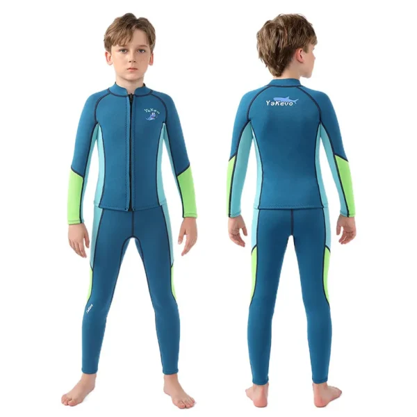 Kids Neoprene Split Wetsuit 2.5mm Thermal Keep Warm Diving Suit Snorkeling Surfing Swimming Suit Boy Girl Diving Clothes