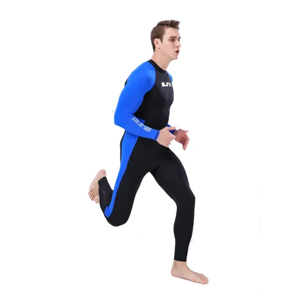Men's Quick-Drying Swimsuit Sunscreen Long Sleeve Blue Black Clothes Jellyfish Swimwear for Swimming Drifting Surfing Spandex - Image 4