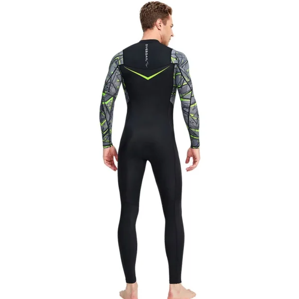 Men's Swimsuit Cool Fabric Long Sleeve Bathing Suit Quick-drying Suncreen UPF50+ Swimwear for Swimming Surfing Beach Activities - Image 3