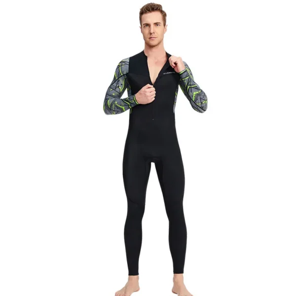 Men's Swimsuit Cool Fabric Long Sleeve Bathing Suit Quick-drying Suncreen UPF50+ Swimwear for Swimming Surfing Beach Activities - Image 4