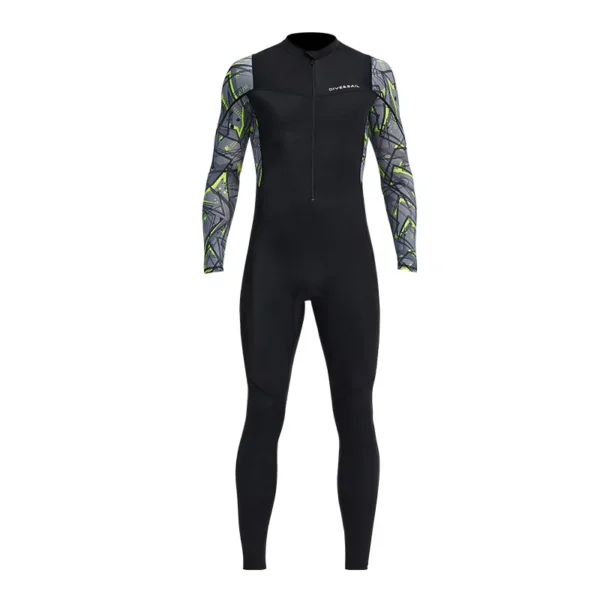 Men's Swimsuit Cool Fabric Long Sleeve Bathing Suit Quick-drying Suncreen UPF50+ Swimwear for Swimming Surfing Beach Activities - Image 5