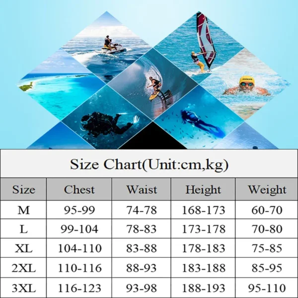 Men's Swimsuit Cool Fabric Long Sleeve Bathing Suit Quick-drying Suncreen UPF50+ Swimwear for Swimming Surfing Beach Activities - Image 6