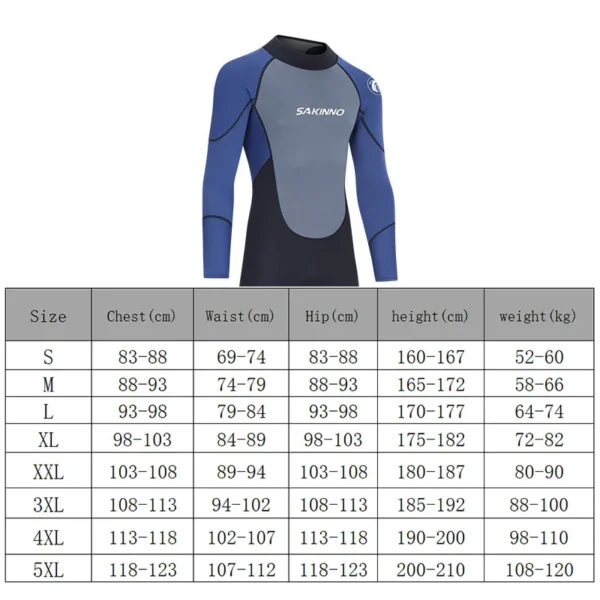 Men's Wetsuit 2mm 3mm Neoprene Diving Clothing Keep Warm One Piece Professional Wetsuit Swim And Surf Elastic Fabric - Image 6