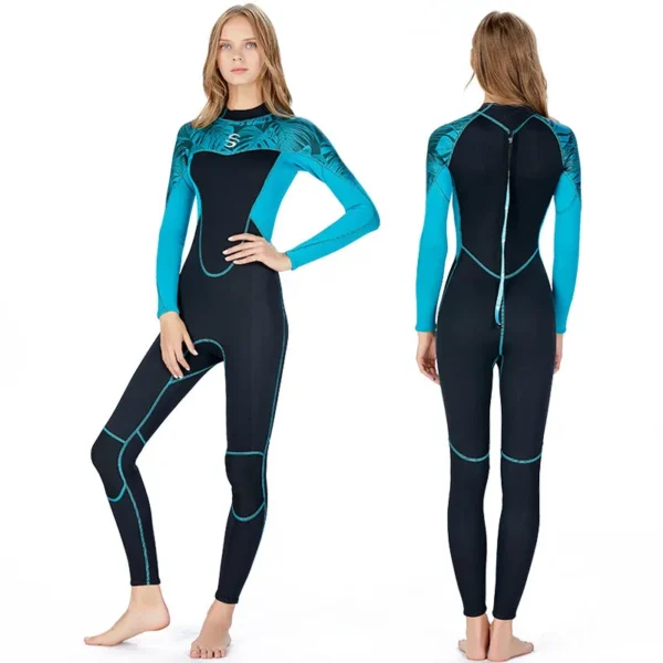 Neoprene Long Sleeve Swimwear for Women Pink Swimsuit Snorkeling Surf Keep Warm Fashion Diving Suit Equipment 2mm - Image 3