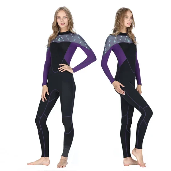 Neoprene Long Sleeve Swimwear for Women Pink Swimsuit Snorkeling Surf Keep Warm Fashion Diving Suit Equipment 2mm - Image 4