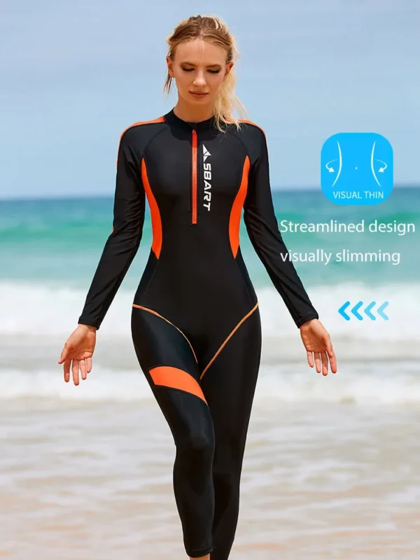 Quick Drying Swimming Suit with Breast Pad Professional Swimsuit Cool Fabric Visual Thin Women Swimwear 1 Piece - Image 2