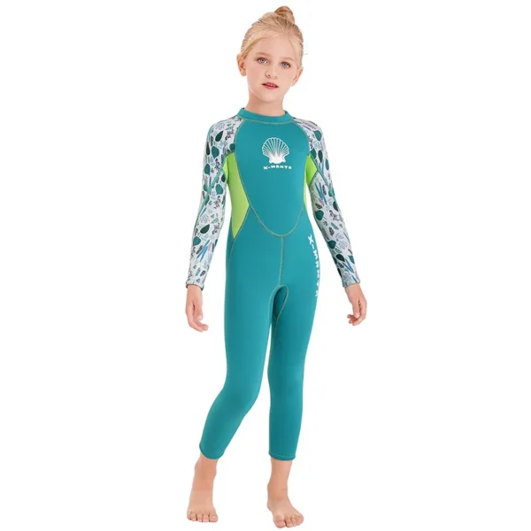 Swimming Suit For Girl 2.5mm One-piece Rash Guard Kids Long Sleeve Cold Proof Children's Swimwear Swimming Snorkeling Jellyfish - Image 4