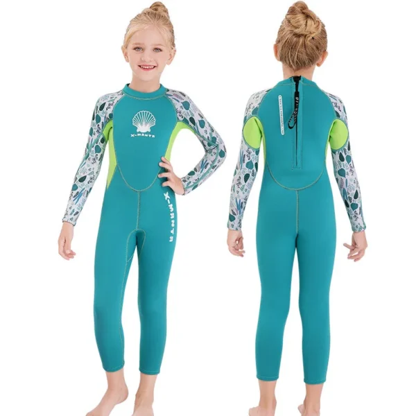 Swimming Suit For Girl 2.5mm One-piece Rash Guard Kids Long Sleeve Cold Proof Children's Swimwear Swimming Snorkeling Jellyfish - Image 5