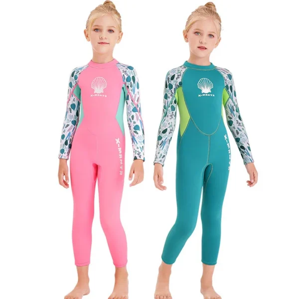 Swimming Suit For Girl 2.5mm One-piece Rash Guard Kids Long Sleeve Cold Proof Children's Swimwear Swimming Snorkeling Jellyfish - Image 6