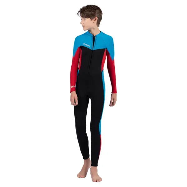 Teenagers Neoprene Wetsuit Front Zip Long Sleeve Swimming Suit Keep Warm Surfing Diving Junior Children's Winter Swimwear - Image 5