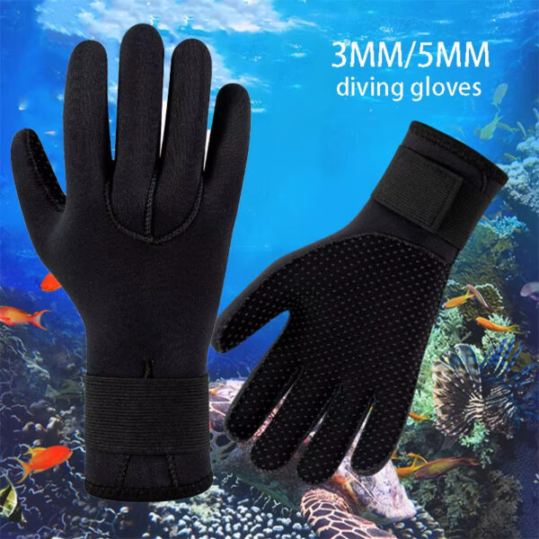 Nouveaux gants de plongée pour adultes en néoprène 3mm 5mm gants de pêche sous-marine thermiques anti-dérapant surf natation Kayak pagaie gants de plongée en apnée - Image 7