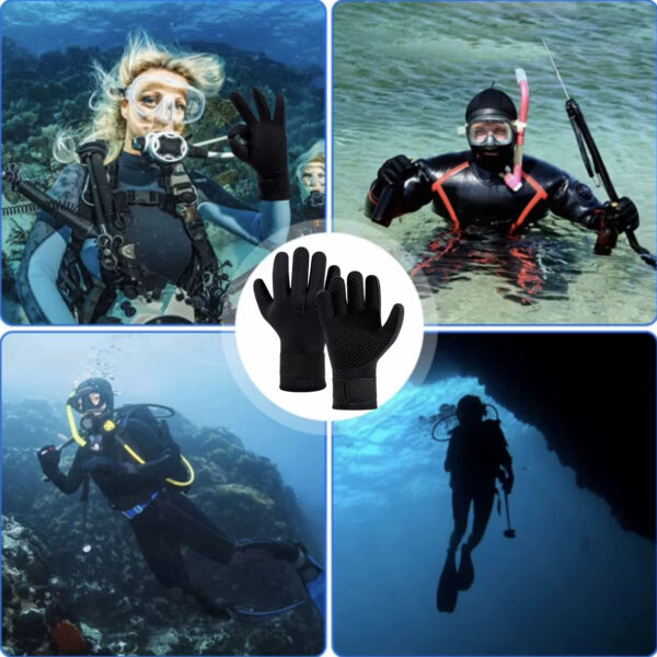 Nouveaux gants de plongée pour adultes en néoprène 3mm 5mm gants de pêche sous-marine thermiques anti-dérapant surf natation Kayak pagaie gants de plongée en apnée - Image 6